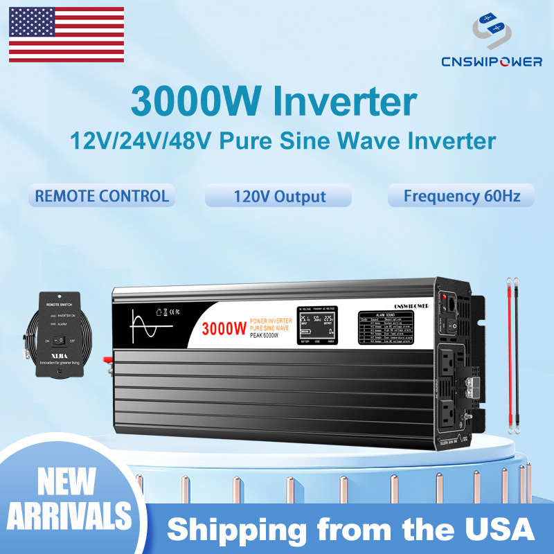 Inverter Pure Sine Wave 60Hz 120V 3000W - Convertisseur de puissance 3000W à onde
