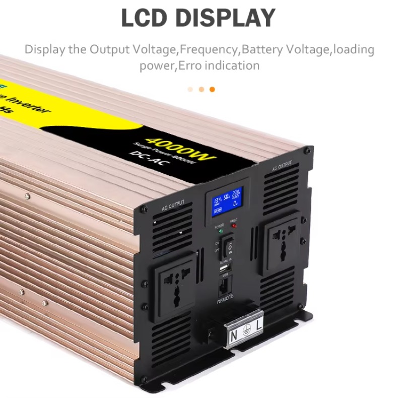 Convertisseur solaire monophas - Pure Sine Wave Inverter 5000W 48V 220V avis et prix