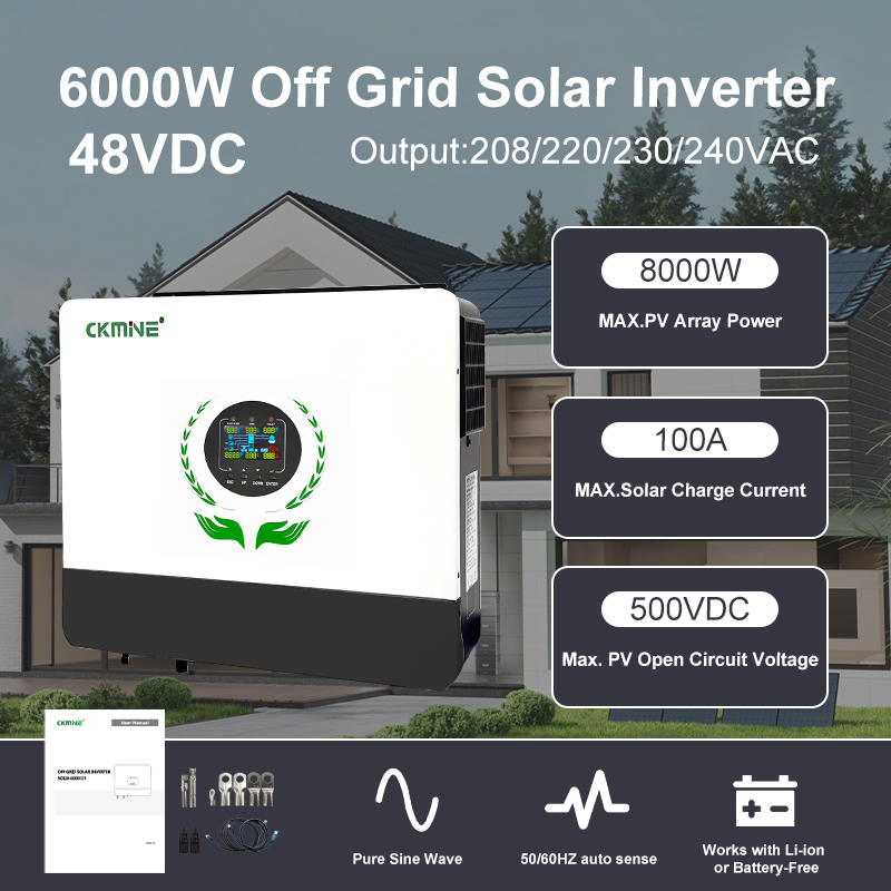 Onduleur solaire hybride hors  - Off Grid Solar Inverter 48V 6000W avis et prix